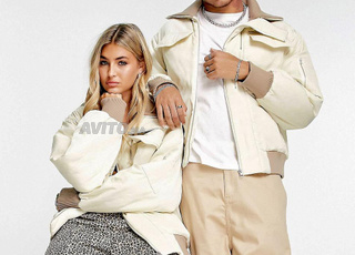 Blouson aviateur tissé oversize unisexe ASOS