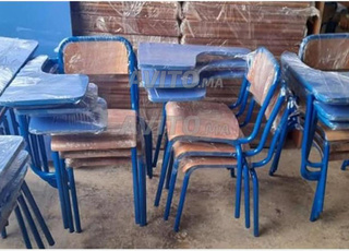 كرسي نصف معدني مع مكتب - عرض خاص