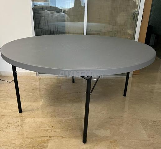 Table ronde solide et pliable 150cm/120cm - 2