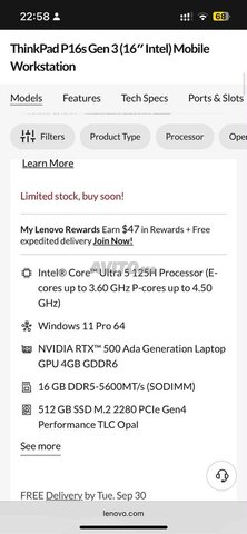 PC Lenovo Workstation Ultra5