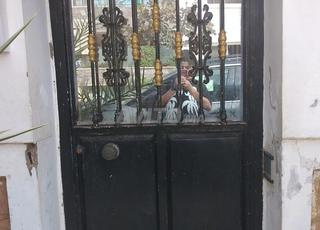 باب خارجي من الحديد المشغول