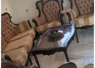 Salon en bois précieux wengé