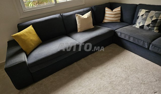 كنبة 5 مقاعد ومسند للقدمين