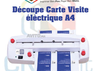 Découpe carte visite électrique A4