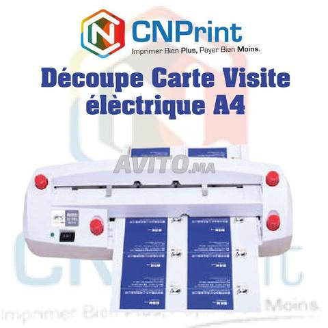 Découpe carte visite électrique A4