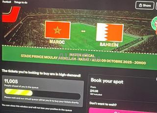 Billets Match Maroc Bahrain