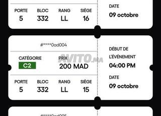 ticket maroc