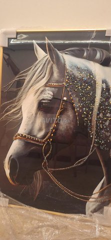 Tableau en Résine Neuf / Cheval royal 91cm / 60cm