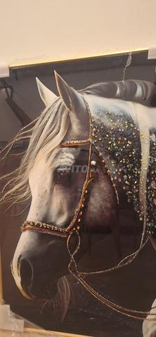 Tableau en Résine Neuf / Cheval royal 91cm / 60cm - 2