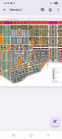 Terrain commercial à Chouka à El Younes Mahdia r2 sur la rue 40