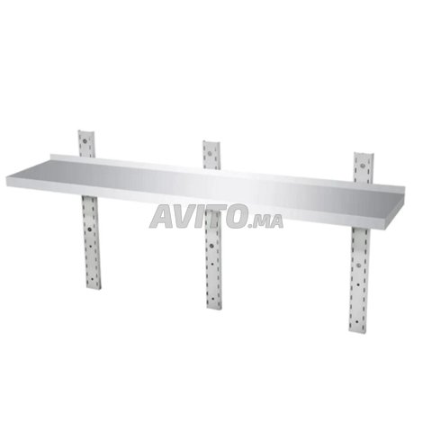 Étagères murales en acier inoxydable - 1 niveau