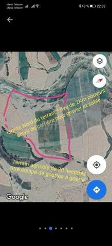 أرض زراعية بمساحة 20 هكتار في خميسات واد باهت