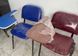 كرسي مدرسي ISO / نصف معدني مع طاولة كتابة