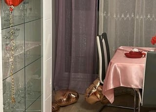 نفاخات كبيرة لامعة على شكل قلب