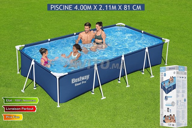 Piscine Hors Sol Rectangulaire 4.00M X 2.11X 81 CM