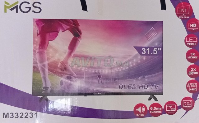 Type de cette télévision MGS au design moderne et au nouveau système