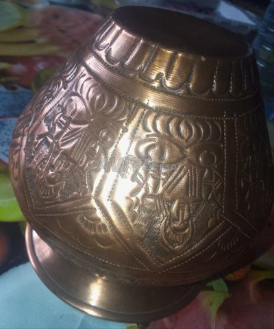 Vase en cuivre gravé à la main – Chef-d'œuvre marocain authentique