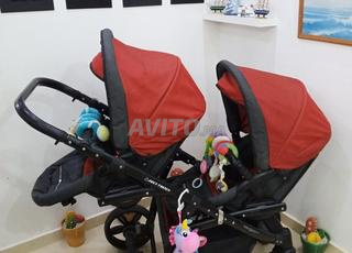 عربة أطفال توأم أصلية