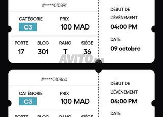 billets Maroc Bahreïn