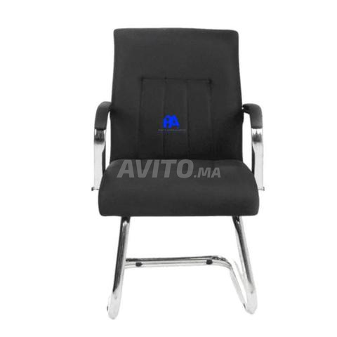 Fauteuil visiteur en simili cuir luge chromé dispo