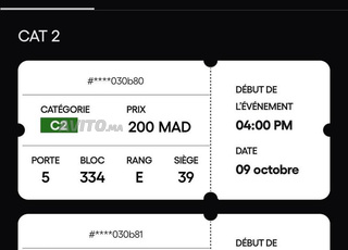Ticket Maroc