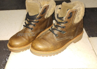 BULLBOXER Bottes Cuir Marron Chaudes