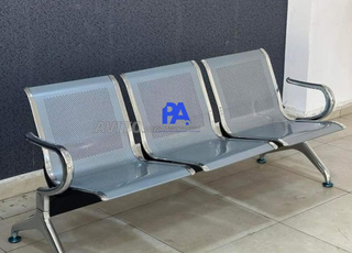 siège d'accueil en inox 3 places
banquette chromé