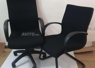 Chaises en simili cuir, tissu et mesh