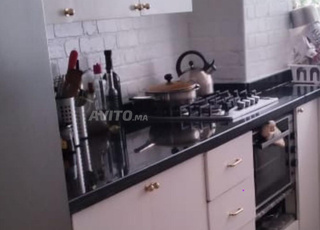 Plan de travail noir cuisine 2m14/64 cm