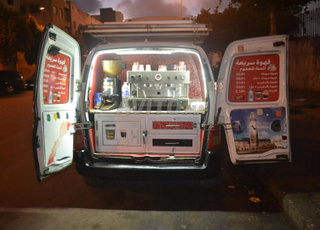 café mobile bien équipée