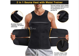 T-shirt homme tank top avec fermeture éclair pour l'entraînement de la taille