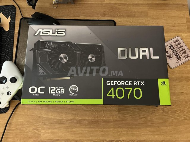 بطاقة رسومية NVIDIA RTX 4070 ASUS DUAL OC سعة 12 جيجابايت