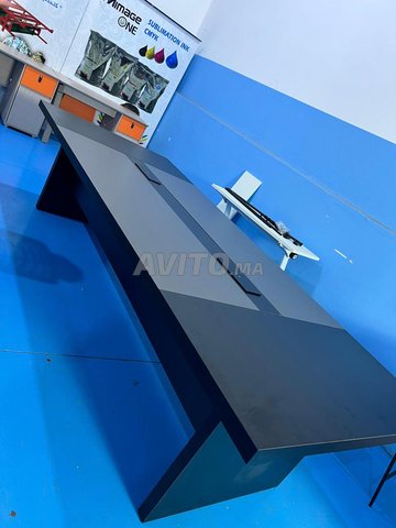 table de réunion en bois noir promo 