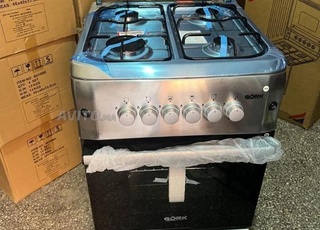 Cuisinière 50 55 gaz inox avec garantie et livraison gratuite