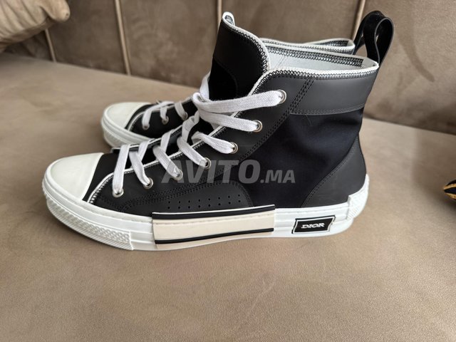 Dior Sneaker League عالية أبيض وأسود مقاس 44