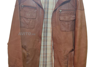 Manteau en cuir véritable