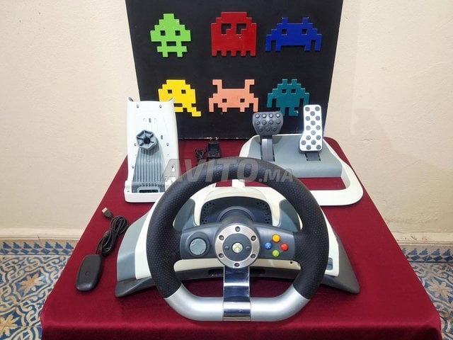 مقود لاسلكي PC و Xbox 360 مع محول