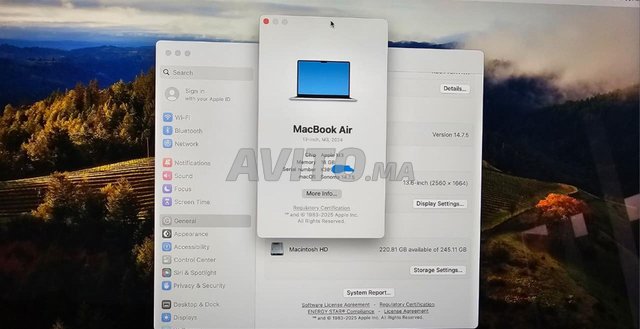 MacBook Air M3 2024 16 Go RAM | 256 Go Storage 