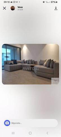 Salon moderne bleue en excellent état0