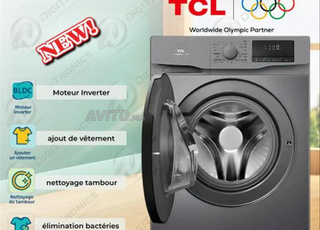 TCL غسالة تحميل أمامي 6 كغ 1000 د، EBS™، 16 برنامج