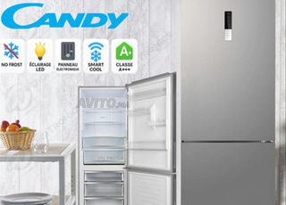 Candy Réfrigérateur Combiné No Frost 442L, Inox