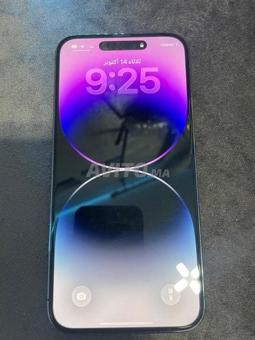 iPhone 14 pro max 128 go 84 حالة البطارية