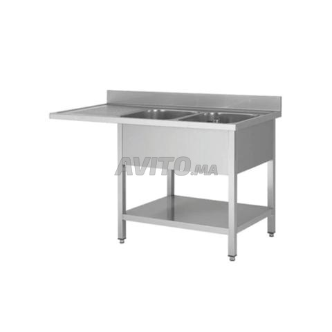 Plonge Inox 2 Bacs Egouttoir Espace Lave-Vaisselle