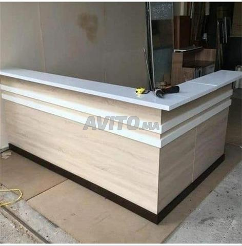 Bureau en bois mdf ou comptoir dde ouujda