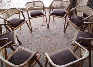 كراسي خشب جوز