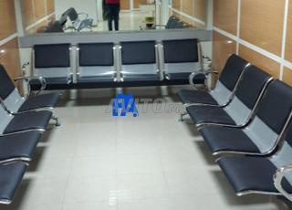 Siège d'accueil 3 places en simili cuir\banquette