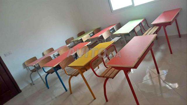 Table élève double places avec casier perforé - 2