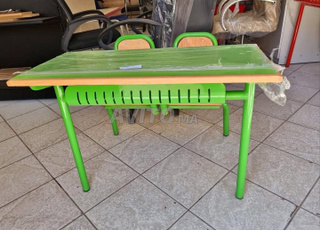 Table élève double places avec casier perforé