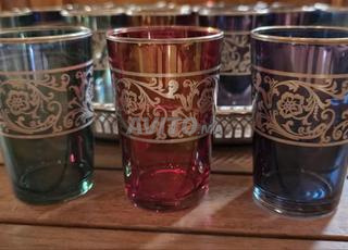 18 أكواب شاي فضية ماركة إيطالية