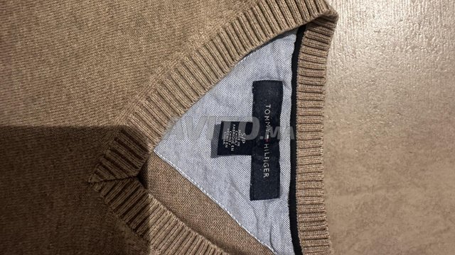 كنزة صوفية Tommy Hilfiger قطن بيج مقاس S